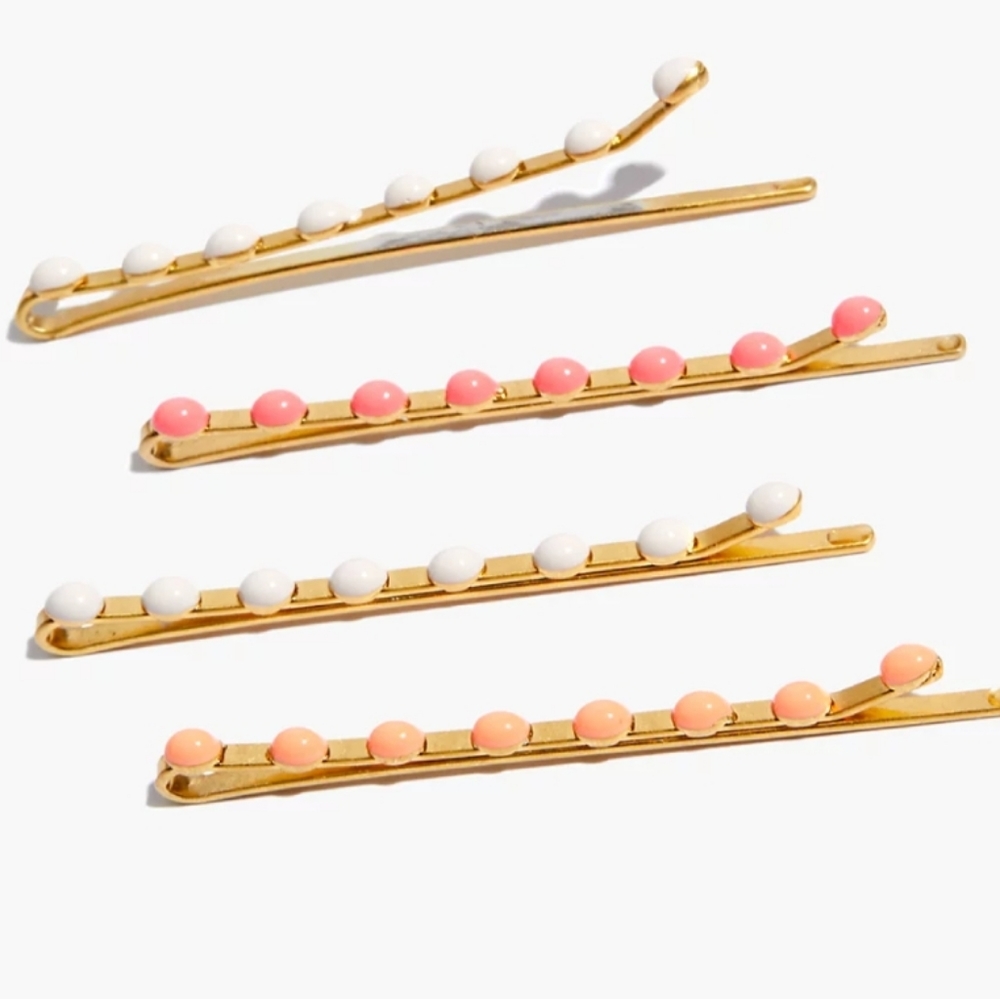 NWT 4-Pack Neon Enamel Dot Hair Pins